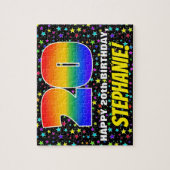 20e verjaardag — Fun, kleurrijk Star Field Pattern Legpuzzel (Verticaal)