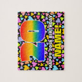 20e verjaardag — Fun, liefhebbende hartvormen + "2 Legpuzzel (Verticaal)