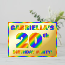 20e verjaardag - Fun, regenboogspectrum "20"
