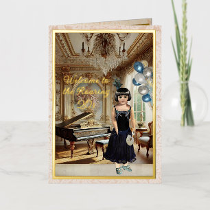 20e verjaardag gevouwen Folie Kaart