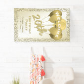 20e verjaardag Gold Random Number Patroon 20 Spandoek (Insitu)