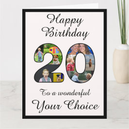 20e verjaardag Happy 20 tekst en foto sjabloon