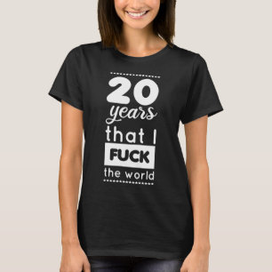 20e verjaardag humor t-shirt