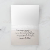 20e verjaardag in de zand op strand kaart (Binnen)