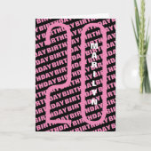 20e verjaardag in het roze kaart (Voorkant)