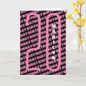 20e verjaardag in het roze kaart (Gele Bloem)