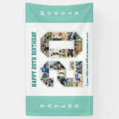 20e verjaardag Jubileum nummer 20 fotocollage Spandoek (Verticaal)