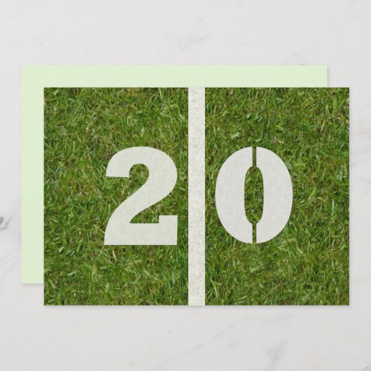 20e verjaardag! kaart (Voorkant / Achterkant)