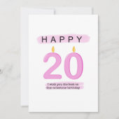 20e verjaardag Kaart (Voorkant)