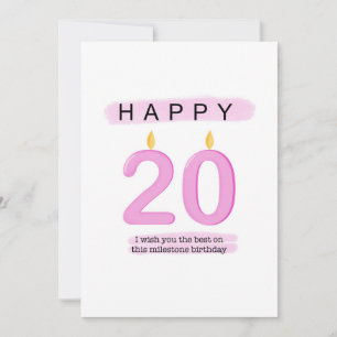20e verjaardag Kaart