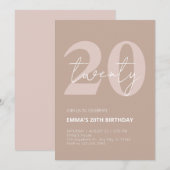 20e verjaardag kaart (Voorkant / Achterkant)