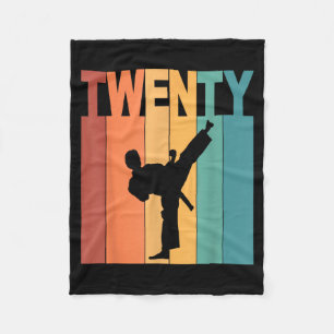 20e verjaardag Karate Taekwondo Thema 20 Jaar Oud Fleece Deken