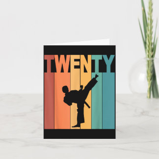 20e verjaardag Karate Taekwondo Thema 20 Jaar oud Kaart