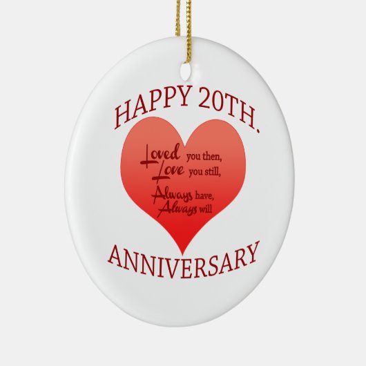 20e. Verjaardag Keramisch Ornament (Rechts)