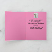 20e verjaardag kleindochter  Hummingbird Kaart (Binnen)