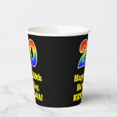 20e verjaardag: Kleurrijk, Leuk, Spannend, Regenbo Papieren Bekers (Links)