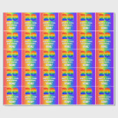 20e verjaardag: kleurrijk, vun regenboogpatroon # cadeaupapier (Vlak)