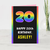 20e verjaardag: kleurrijke regenboog # 20, aangepa kaart (Voorkant)