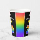 20e verjaardag: kleurrijke regenboog # 20, aangepa papieren bekers (Rechts)