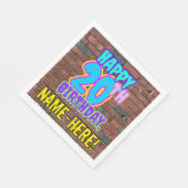 20e verjaardag ~ Leuk, Urban Graffiti geïnspireerd Servet (Hoek)