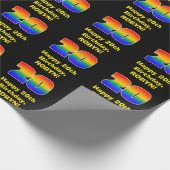 20e verjaardag: Leuke, kleurrijke regenboog geïnsp Cadeaupapier (Hoek)