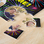 20e verjaardag: Leuke regenboog #, aangepaste naam Legpuzzel (Zijkant)