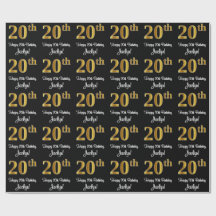 20e verjaardag: luxe luxe Faux Gold-look #