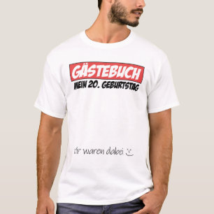 20e verjaardag Man Vrouw 20-jarig Gastenboek T-shirt