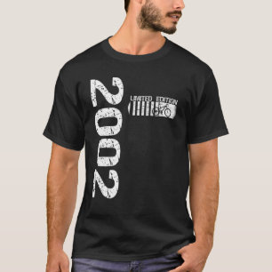 20e verjaardag Man Vrouw  Fietsen Vintage 2002 geb T-shirt