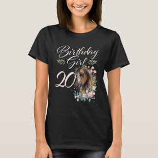 20e verjaardag meisje paard 20 jaar oud Bday T-shirt