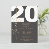 20e Verjaardag Modern Twintig Feest Kaart (Staand voorkant)