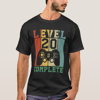 20e verjaardag Niveau 20 voltooid T-shirt