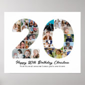 20e Verjaardag Nummer 10 Fotocollage Jubileum Poster (Voorkant)