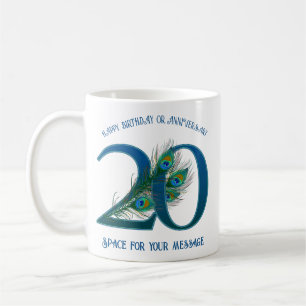 20e verjaardag of jubileum Pawwenveer Koffiemok