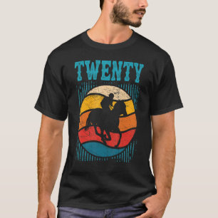 20e verjaardag Paarden Rider Fan 20-jarige meisjes T-shirt