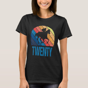 20e verjaardag Paarden Rider Fan 20-jarige meisjes T-shirt