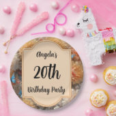 20e verjaardag papieren bordje (Feest)