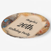 20e verjaardag papieren bordje (Gekanteld)