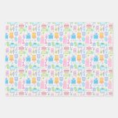 20e verjaardag Pastel Roze Cake Cadeaus Ballons Inpakpapier Vel (Voorkant)