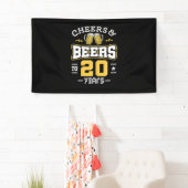 20e verjaardag Proost en bier verjaardag Spandoek (Insitu)