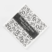 20e verjaardag Random Number Pattern Black/White Servet (Hoek)