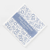 20e verjaardag Random Number Pattern Blue/White Servet (Hoek)