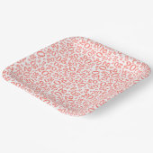20e verjaardag Random Number Pattern Coral/White 2 Papieren Bordje (Gebogen)
