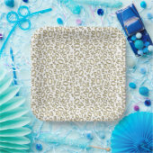 20e verjaardag Random Number Pattern Gold/White 20 Papieren Bordje (Feest)