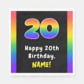 20e verjaardag: Regenboogspectrum # 20, Aangepaste Servet (Voorkant)