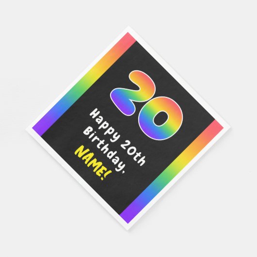 20e verjaardag: Regenboogspectrum # 20, Aangepaste Servet (Hoek)