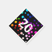 20e verjaardag RegenboogStippen op zwart Servet (Hoek)