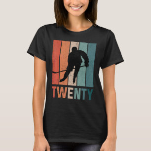 20e verjaardag Retro ijshockey 20 jaar oud hockey T-shirt