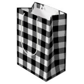 20e verjaardag ritssluiting op Buffalo Plaid   Medium Cadeauzakje (Achterkant Gekanteld)