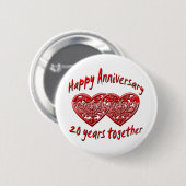 20e. Verjaardag Ronde Button 5,7 Cm (Voorkant /achterkant)